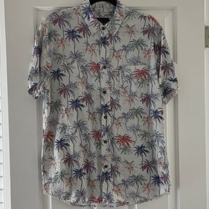 Rails Multicolor Carson Palm Pride Tropical Short Sleeve Shirt